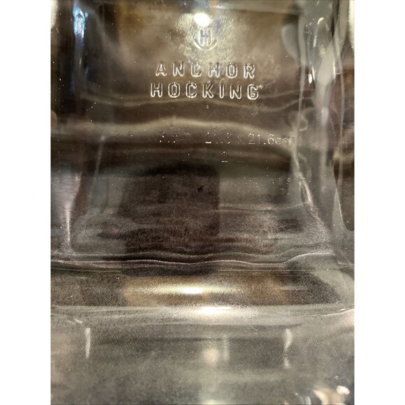 VTG Anchor Hocking 2Qt Baking Dish Clear Glass 8.5”X8.5”X2” Square NEVER USE USA - Picture 2 of 14